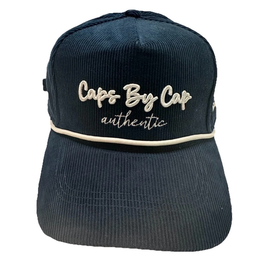 The Authentic Spirit-Blue Corduroy Embroidered Hat- Streetwear Jungle Dopamine